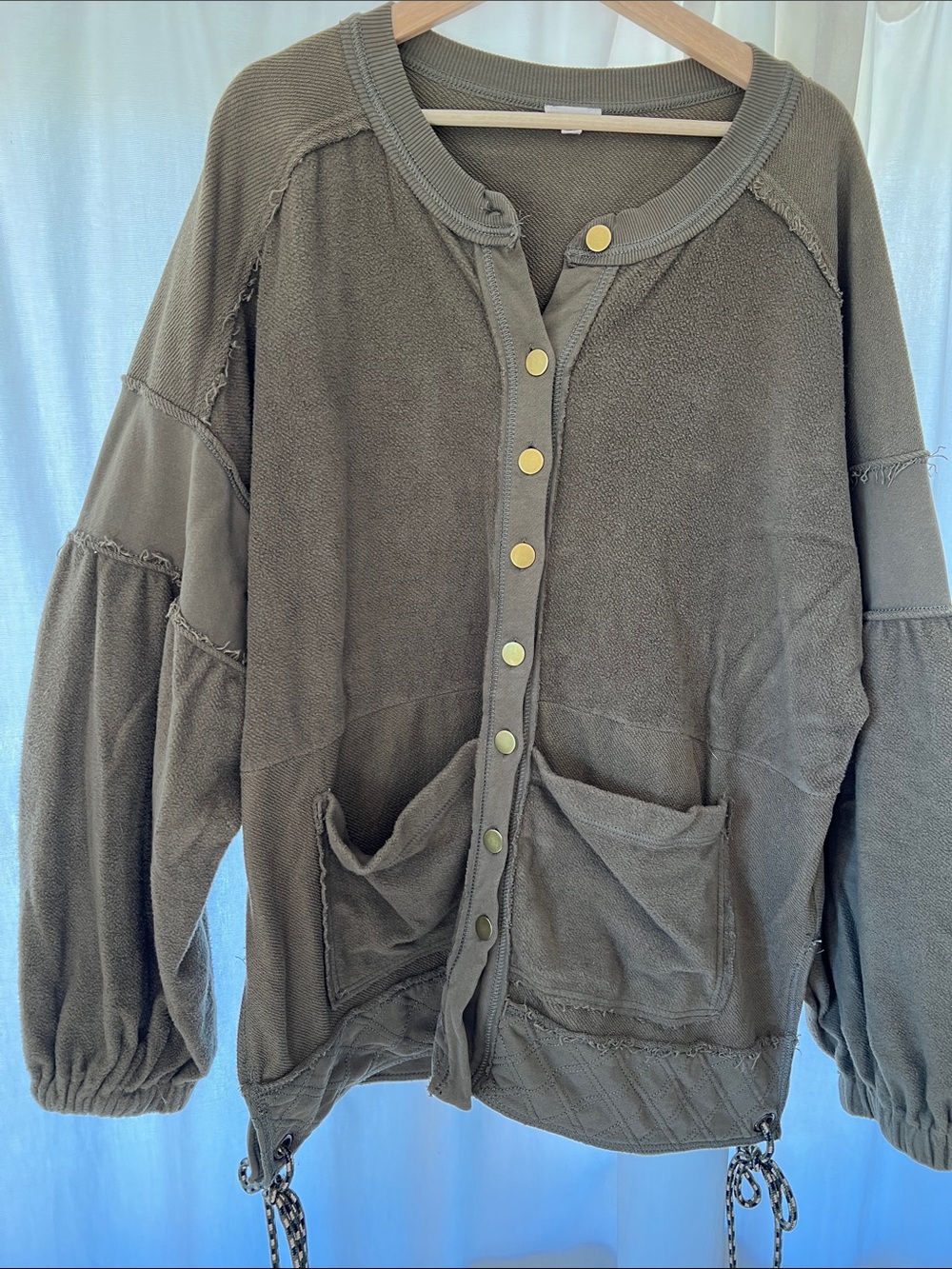 Pilcro Button-Front Shacket - Picture 5 of 9